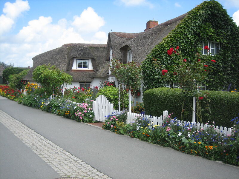 Inselhaus mit Garten, Inseldörfer Amrum, Friesenhäuser, Inseldorf Norddorf, Inseldorf Süddorf, Inseldorf Steenodde, Inseldorf Nebel